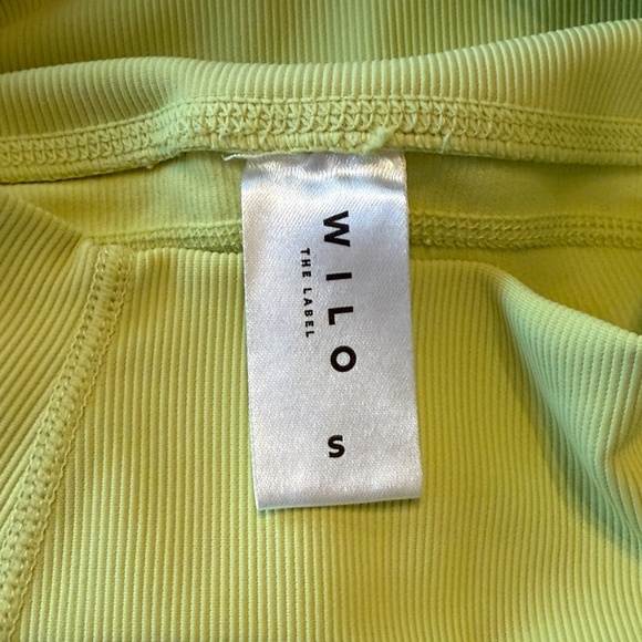 Wilo The Label Lime Green Ruched Bottom Capri Leggings 45348 - Picture 8 of 10